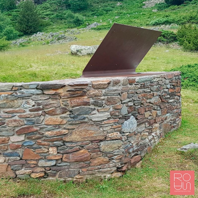 Faristol d'Acer i Stratimage® - Per a Murs de Pedra